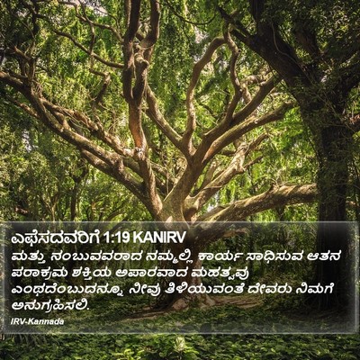 ಎಫೆಸದವರಿಗೆ 1:19 KANIRV Bible Verse Image