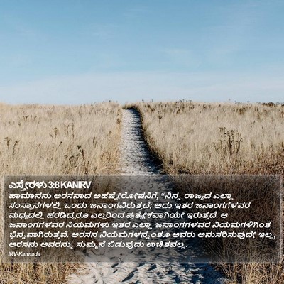 ಎಸ್ತೇರಳು 3:8 KANIRV Bible Verse Image