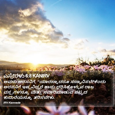 ಎಸ್ತೇರಳು 6:8 KANIRV Bible Verse Image