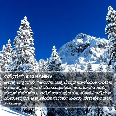 ಎಸ್ತೇರಳು 9:13 KANIRV Bible Verse Image