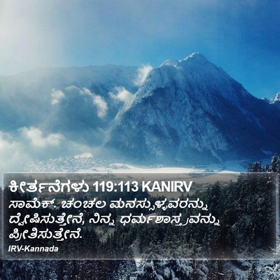 ಕೀರ್ತನೆಗಳು 119:113 KANIRV Bible Verse Image