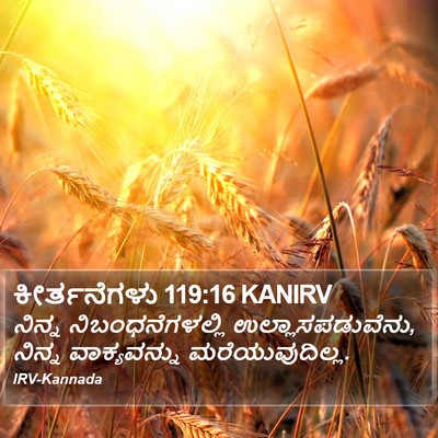 ಕೀರ್ತನೆಗಳು 119:16 KANIRV Bible Verse Image
