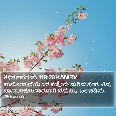 ಕೀರ್ತನೆಗಳು 119:28 KANIRV Bible Verse Image