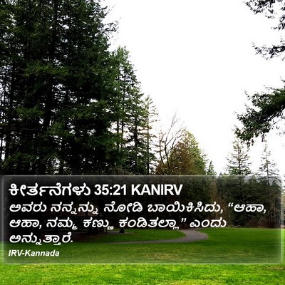 ಕೀರ್ತನೆಗಳು 35:21 KANIRV Bible Verse Image