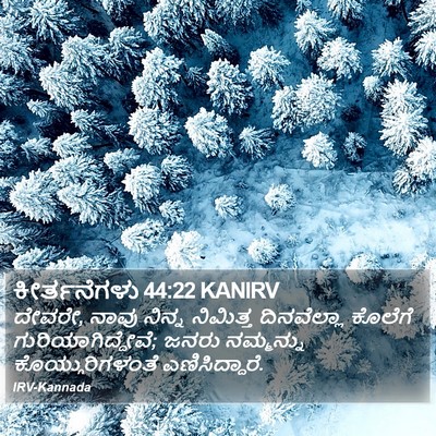 ಕೀರ್ತನೆಗಳು 44:22 KANIRV Bible Verse Image