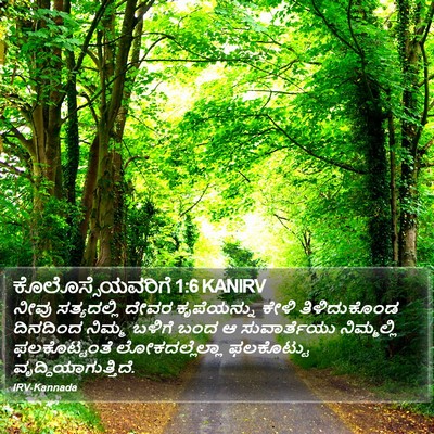 ಕೊಲೊಸ್ಸೆಯವರಿಗೆ 1:6 KANIRV Bible Verse Image