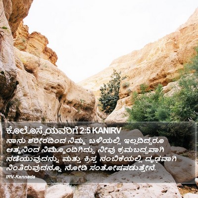 ಕೊಲೊಸ್ಸೆಯವರಿಗೆ 2:5 KANIRV Bible Verse Image