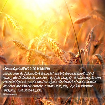ಗಲಾತ್ಯದವರಿಗೆ 2:20 KANIRV Bible Verse Image