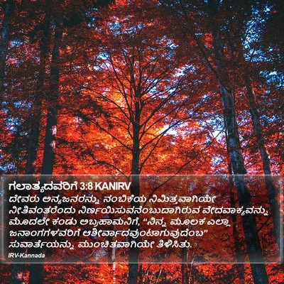 ಗಲಾತ್ಯದವರಿಗೆ 3:8 KANIRV Bible Verse Image