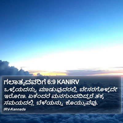 ಗಲಾತ್ಯದವರಿಗೆ 6:9 KANIRV Bible Verse Image