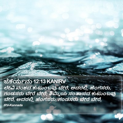 ಜೆಕರ್ಯನು 12:13 KANIRV Bible Verse Image