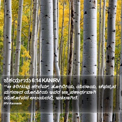 ಜೆಕರ್ಯನು 6:14 KANIRV Bible Verse Image