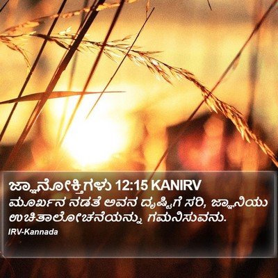 ಜ್ಞಾನೋಕ್ತಿಗಳು 12:15 KANIRV Bible Verse Image