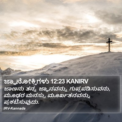 ಜ್ಞಾನೋಕ್ತಿಗಳು 12:23 KANIRV Bible Verse Image