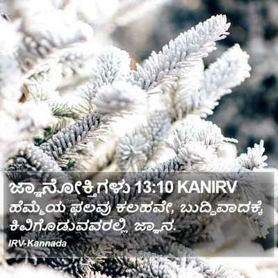 ಜ್ಞಾನೋಕ್ತಿಗಳು 13:10 KANIRV Bible Verse Image