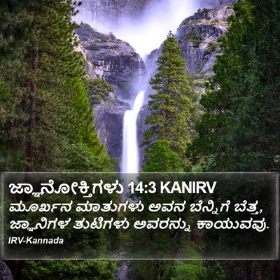 ಜ್ಞಾನೋಕ್ತಿಗಳು 14:3 KANIRV Bible Verse Image