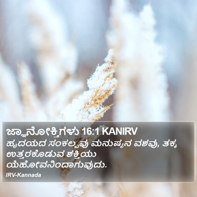 ಜ್ಞಾನೋಕ್ತಿಗಳು 16:1 KANIRV Bible Verse Image