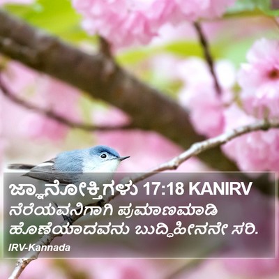 ಜ್ಞಾನೋಕ್ತಿಗಳು 17:18 KANIRV Bible Verse Image