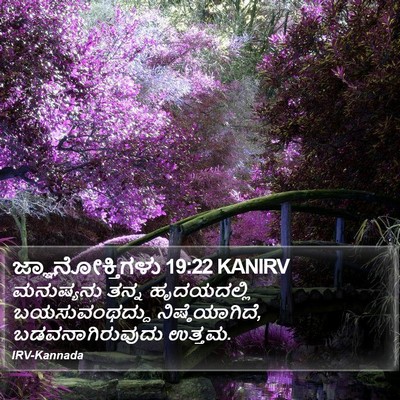 ಜ್ಞಾನೋಕ್ತಿಗಳು 19:22 KANIRV Bible Verse Image