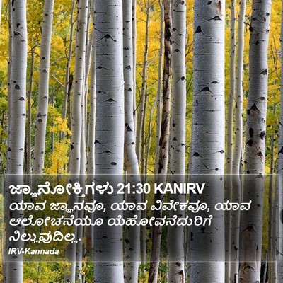 ಜ್ಞಾನೋಕ್ತಿಗಳು 21:30 KANIRV Bible Verse Image