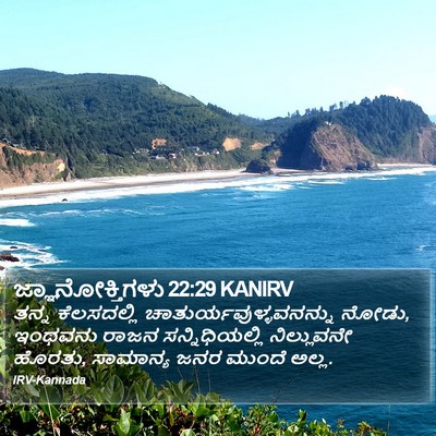 ಜ್ಞಾನೋಕ್ತಿಗಳು 22:29 KANIRV Bible Verse Image