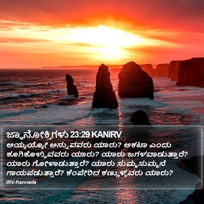 ಜ್ಞಾನೋಕ್ತಿಗಳು 23:29 KANIRV Bible Verse Image
