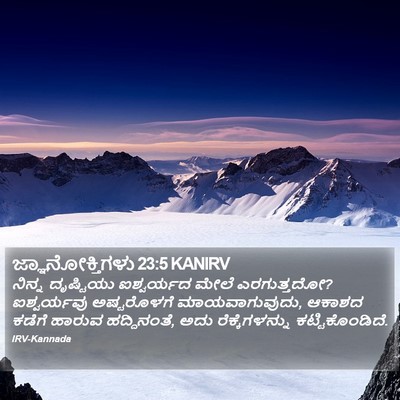 ಜ್ಞಾನೋಕ್ತಿಗಳು 23:5 KANIRV Bible Verse Image