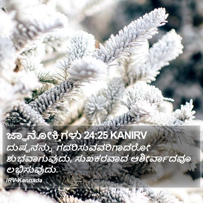 ಜ್ಞಾನೋಕ್ತಿಗಳು 24:25 KANIRV Bible Verse Image