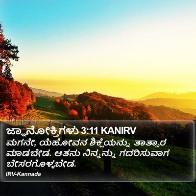 ಜ್ಞಾನೋಕ್ತಿಗಳು 3:11 KANIRV Bible Verse Image