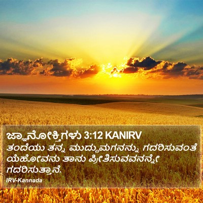 ಜ್ಞಾನೋಕ್ತಿಗಳು 3:12 KANIRV Bible Verse Image