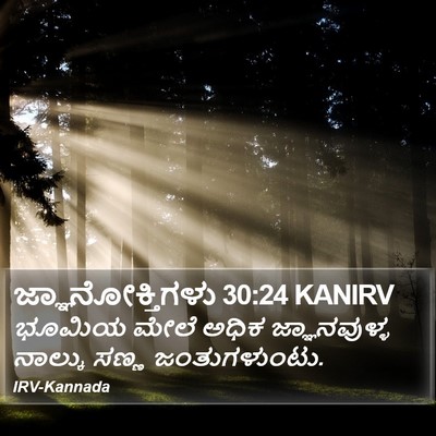 ಜ್ಞಾನೋಕ್ತಿಗಳು 30:24 KANIRV Bible Verse Image