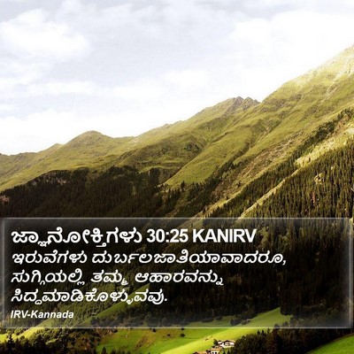 ಜ್ಞಾನೋಕ್ತಿಗಳು 30:25 KANIRV Bible Verse Image