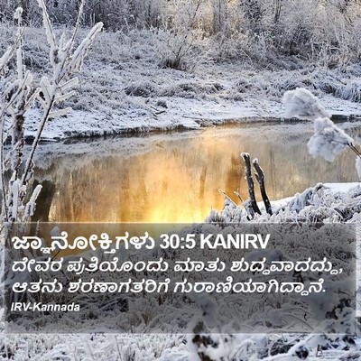 ಜ್ಞಾನೋಕ್ತಿಗಳು 30:5 KANIRV Bible Verse Image