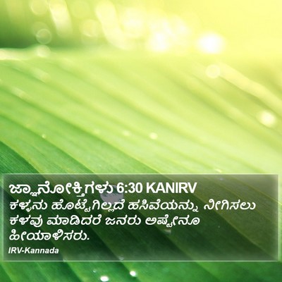 ಜ್ಞಾನೋಕ್ತಿಗಳು 6:30 KANIRV Bible Verse Image