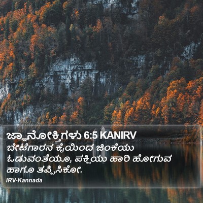 ಜ್ಞಾನೋಕ್ತಿಗಳು 6:5 KANIRV Bible Verse Image