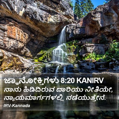 ಜ್ಞಾನೋಕ್ತಿಗಳು 8:20 KANIRV Bible Verse Image
