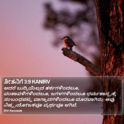 ತೀತನಿಗೆ 3:9 KANIRV Bible Verse Image