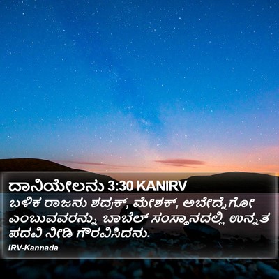 ದಾನಿಯೇಲನು 3:30 KANIRV Bible Verse Image