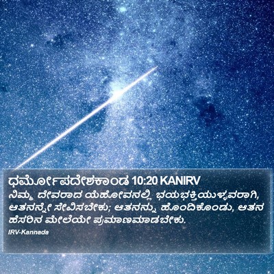 ಧರ್ಮೋಪದೇಶಕಾಂಡ 10:20 KANIRV Bible Verse Image