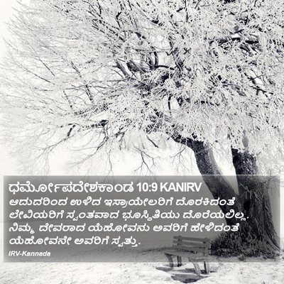ಧರ್ಮೋಪದೇಶಕಾಂಡ 10:9 KANIRV Bible Verse Image