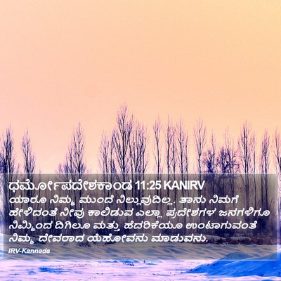 ಧರ್ಮೋಪದೇಶಕಾಂಡ 11:25 KANIRV Bible Verse Image