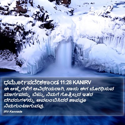 ಧರ್ಮೋಪದೇಶಕಾಂಡ 11:28 KANIRV Bible Verse Image