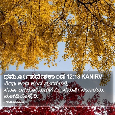 ಧರ್ಮೋಪದೇಶಕಾಂಡ 12:13 KANIRV Bible Verse Image