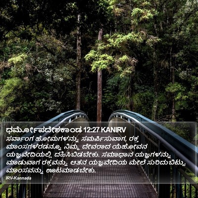 ಧರ್ಮೋಪದೇಶಕಾಂಡ 12:27 KANIRV Bible Verse Image