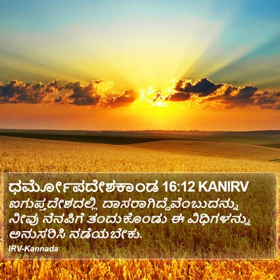 ಧರ್ಮೋಪದೇಶಕಾಂಡ 16:12 KANIRV Bible Verse Image