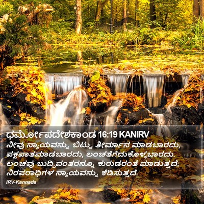 ಧರ್ಮೋಪದೇಶಕಾಂಡ 16:19 KANIRV Bible Verse Image