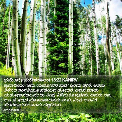 ಧರ್ಮೋಪದೇಶಕಾಂಡ 18:22 KANIRV Bible Verse Image