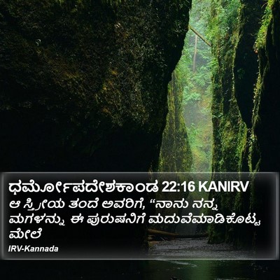 ಧರ್ಮೋಪದೇಶಕಾಂಡ 22:16 KANIRV Bible Verse Image