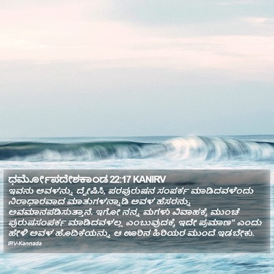 ಧರ್ಮೋಪದೇಶಕಾಂಡ 22:17 KANIRV Bible Verse Image