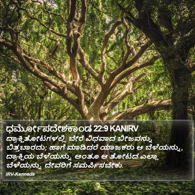 ಧರ್ಮೋಪದೇಶಕಾಂಡ 22:9 KANIRV Bible Verse Image